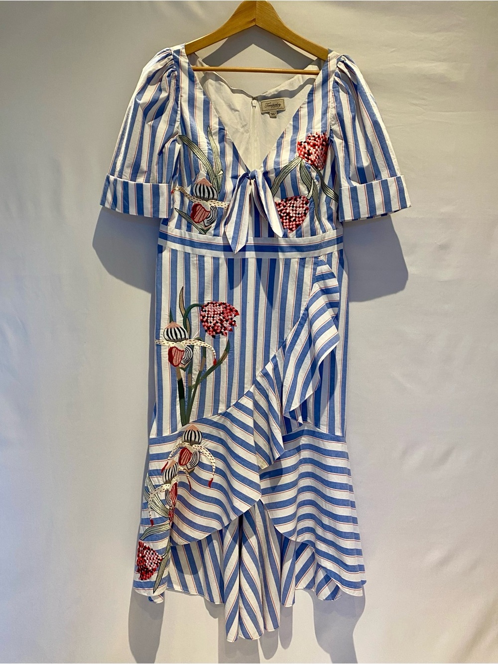 Temperley London Bella Embroidered Midi Dress (size US 12)